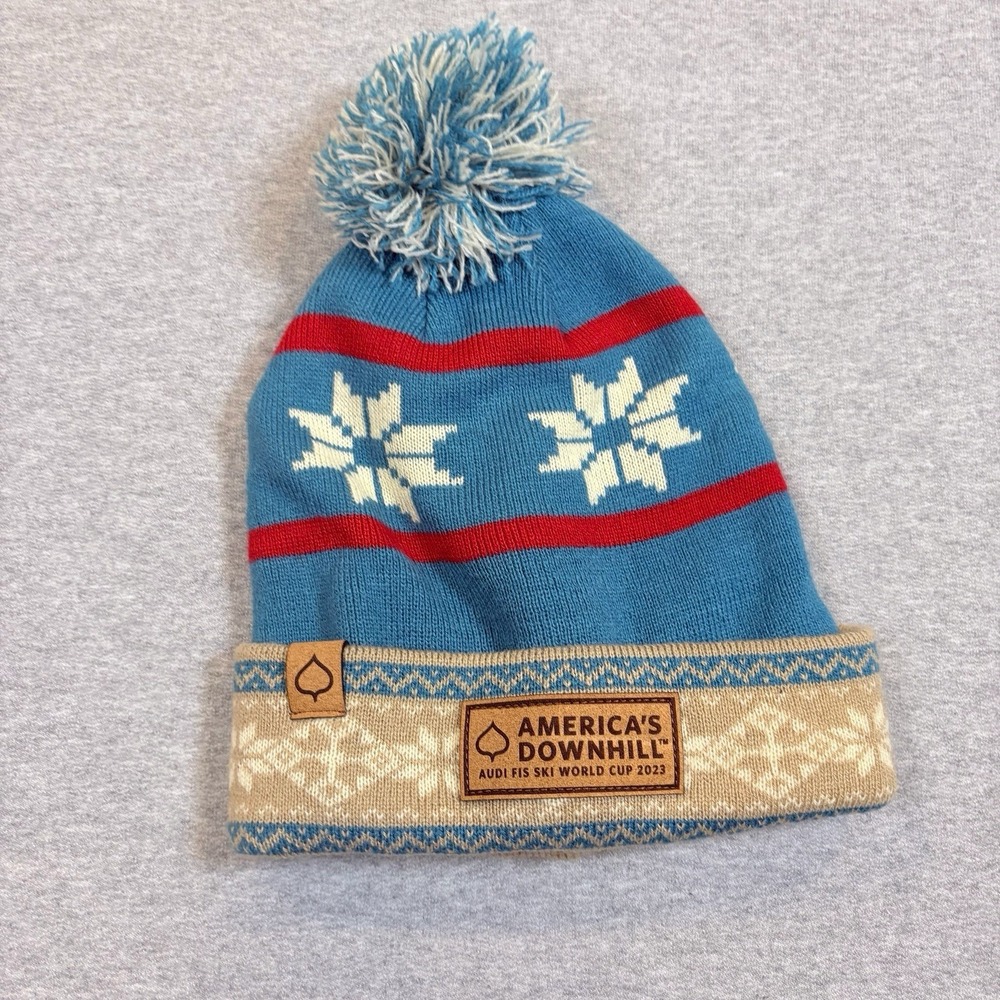 America's Downhill Audi Fis Ski World Cup 2023 Beanie Unisex Fair Isle Toque